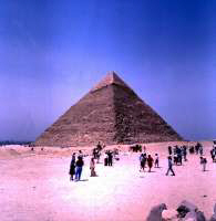 The pyramid of Cheops , Shimmering in the desert are the Pyramids, one of the seven wonders of the world and the Sphinx, a witness to Egypt’s compelling past, daunting in its wake.
