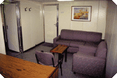 An Owners Cabin Lounge Area on board a Grimaldi Vessel